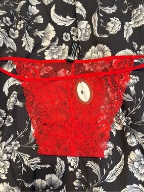 Popsi Lingerie Red Lace Cheeky Panty